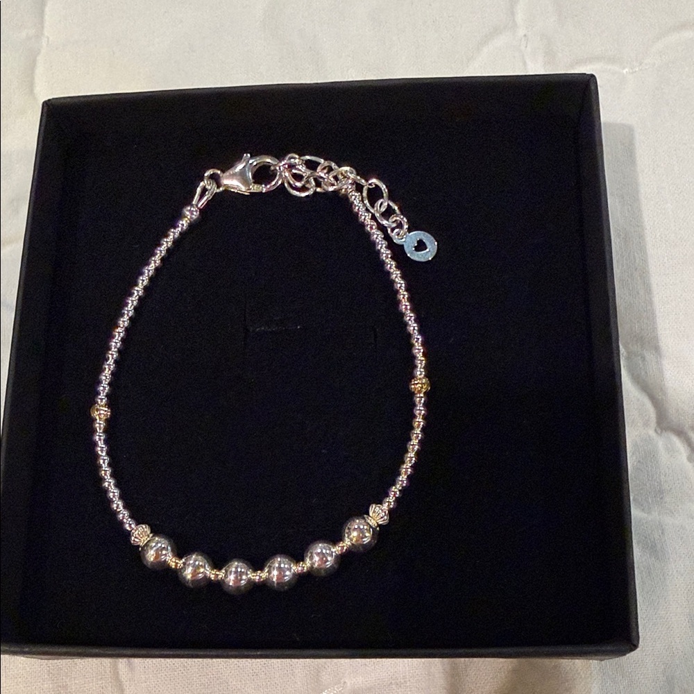 Emily P Elegant Silver Beaded Bracelet